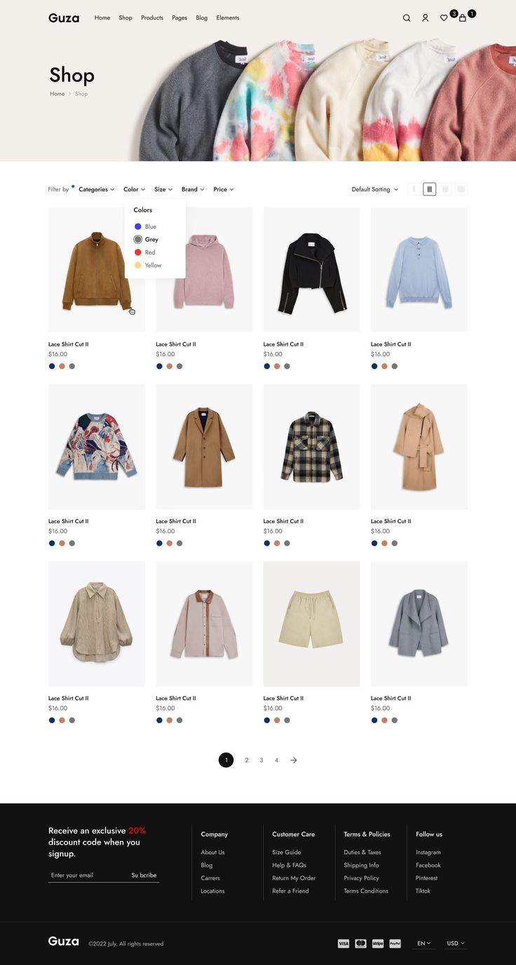 Exemple de boutique en ligne